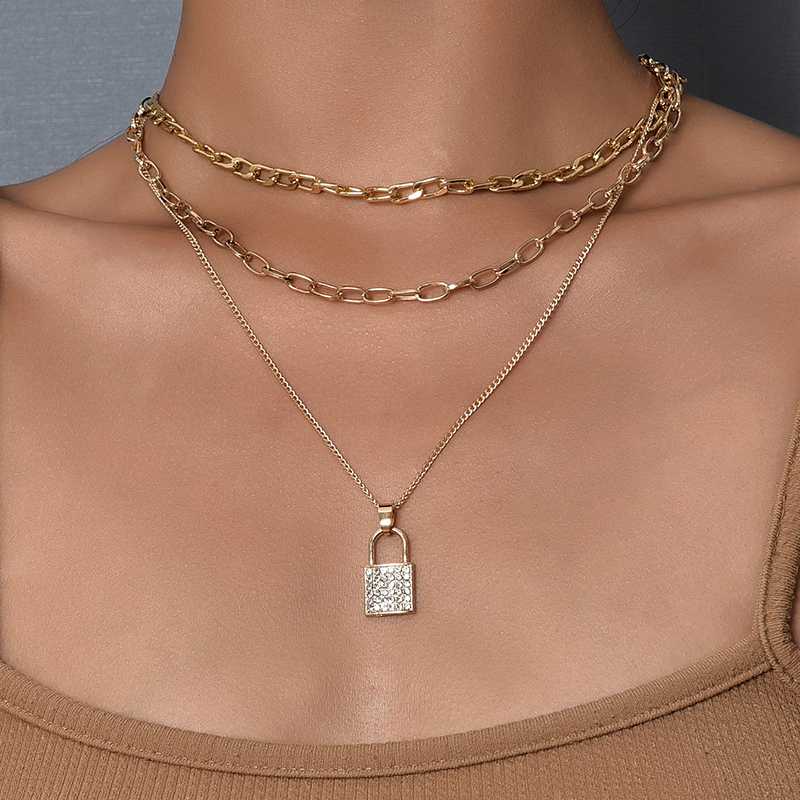 Korean Fashion New Simple Necklaces & Pendants For Women Trendy Girl Crystal Lock Personality Pendants Jewelry Accessories Gift
Korean Fashion New Simple Necklaces & Pendants For Women Trendy Girl Crystal Lock Personality Pendants Jewelry Accessories Gift