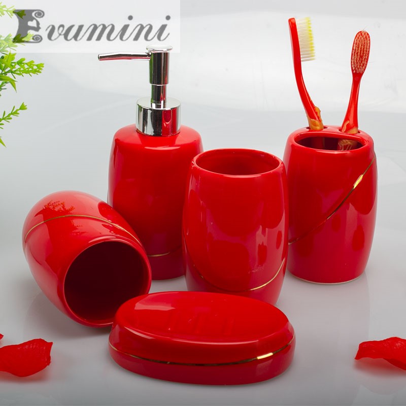 Red Wedding Ceramic Bathroom Accessories Set Bathroom Supplies Kit Toilet Wash Set Soap Dispenser Toothbrush Holder Mouthwash Cu
Red Wedding Ceramic Bathroom Accessories Set Bathroom Supplies Kit Toilet Wash Set Soap Dispenser Toothbrush Holder Mouthwash Cu