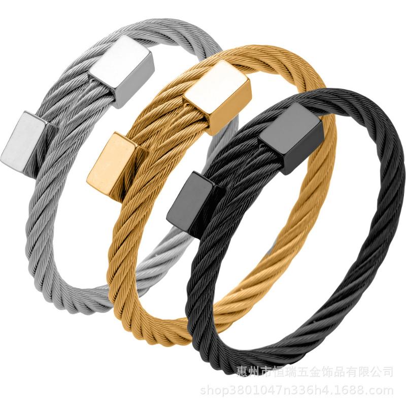 Stainless Steel for Women Men Gold Black Silver Color Punk Style Bangles Bracelets
Stainless Steel for Women Men Gold Black Silver Color Punk Style Bangles Bracelets