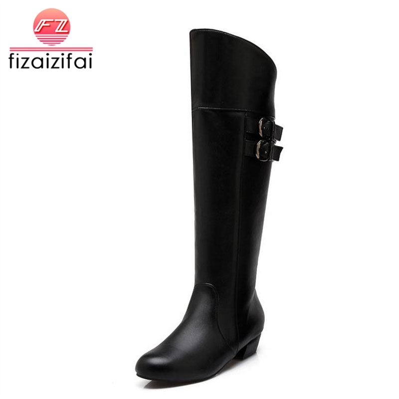 Coolcept Plus Size 33-46 Sexy Office Ladies Knee Boots Buckle Round Toe Winter Shoes Women Warm Flats Boots Party Club Shoes, Beige
Coolcept Plus Size 33-46 Sexy Office Ladies Knee Boots Buckle Round Toe Winter Shoes Women Warm Flats Boots Party Club Shoes, Beige