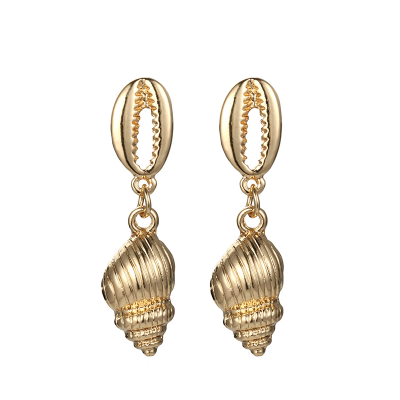 LISA Golden Conch Pendant Earrings Animal Graphics Exaggerated Irregular Earring Zinc Alloy Acrylics Fashion Ear Jewelry
LISA Golden Conch Pendant Earrings Animal Graphics Exaggerated Irregular Earring Zinc Alloy Acrylics Fashion Ear Jewelry