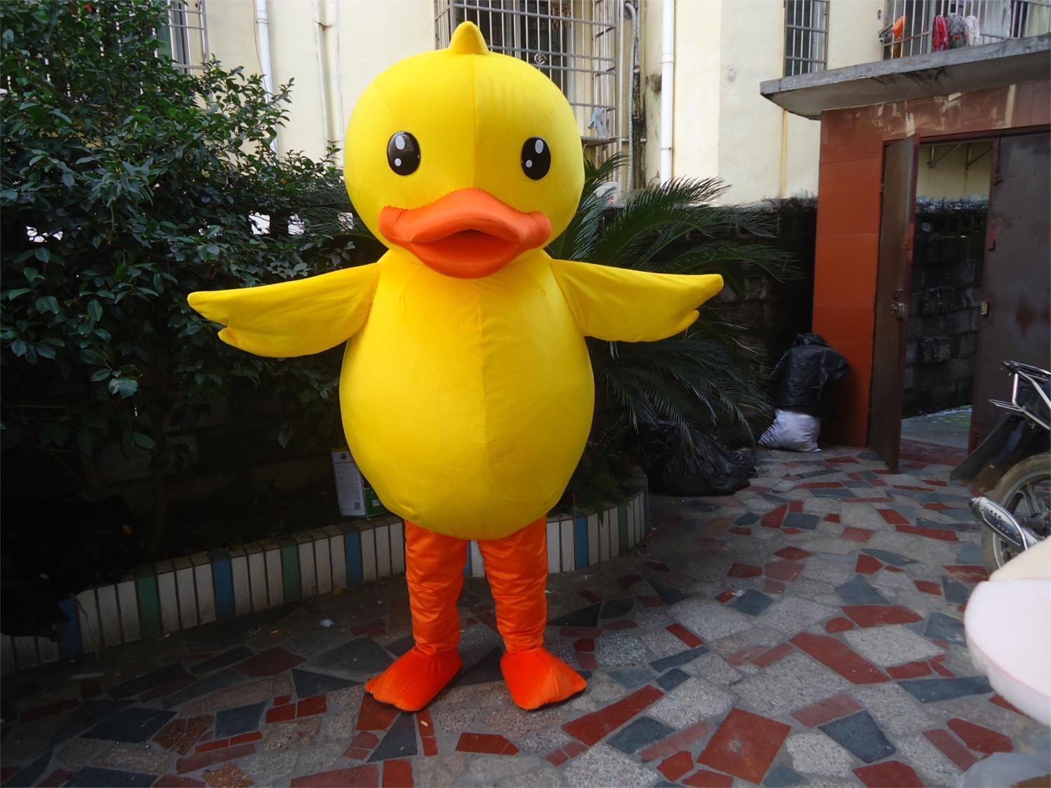 2018 High quality Yellow duck mascot costume Adult sized, As pic
