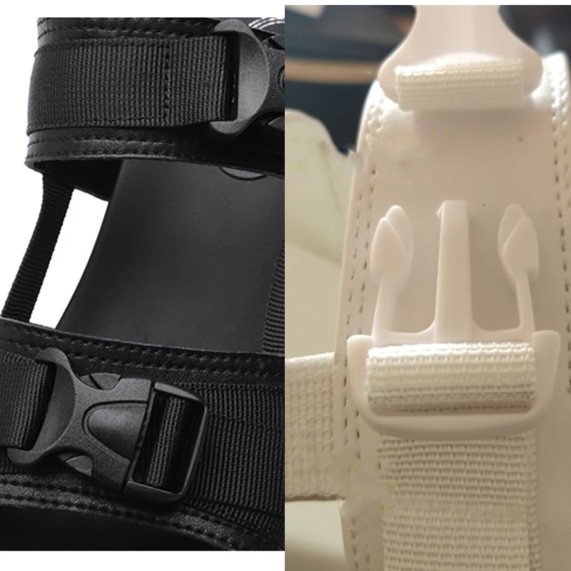 8cm Platform Sandals Women Wedge High Heels Shoes Women Buckle Leather Canvas Summer Zapatos Mujer Slippers Woman Sandal Shoes Y200620