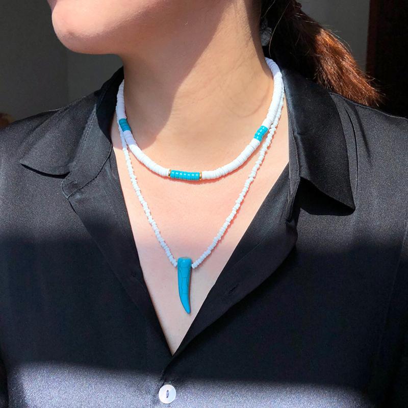 Boho Ceramics Chain Horn Pendant Necklaces for Women Ethnic Howlite Seed Beads Chains Choker Punk Fashion Jewelry Necklace Set
Boho Ceramics Chain Horn Pendant Necklaces for Women Ethnic Howlite Seed Beads Chains Choker Punk Fashion Jewelry Necklace Set