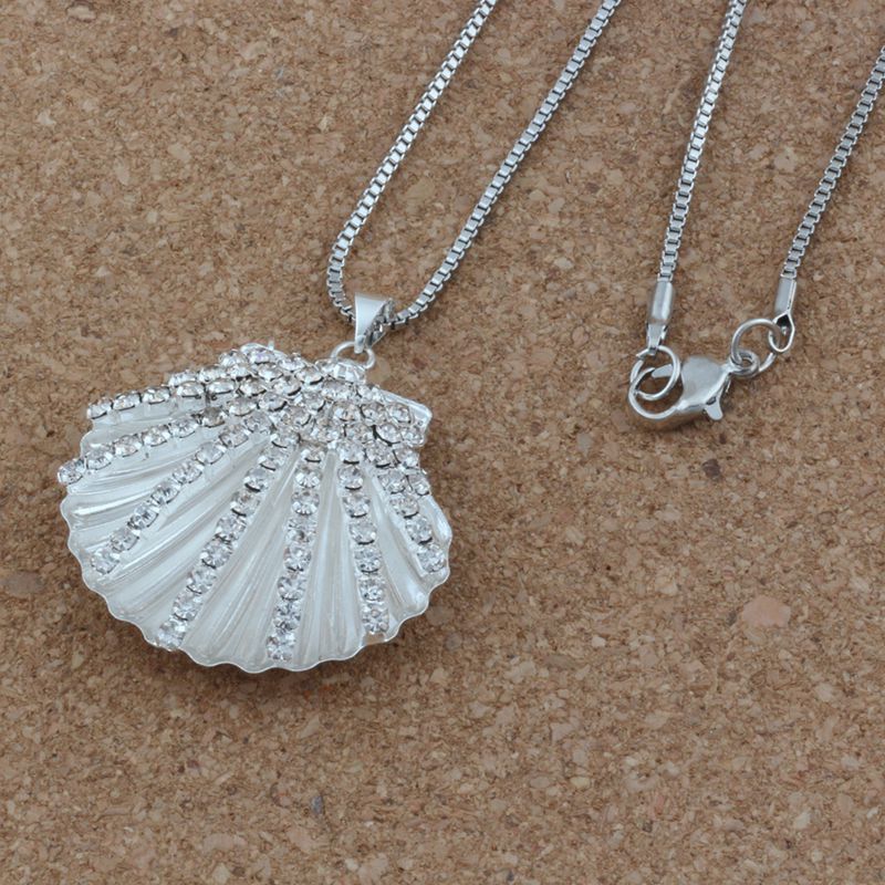 10pcs / lots Europe and America Silver Plated Rhinestones Shell Charm Pendant Necklaces 23.63 inches Chains Jewelry DIY A-233d
10pcs / lots Europe and America Silver Plated Rhinestones Shell Charm Pendant Necklaces 23.63 inches Chains Jewelry DIY A-233d