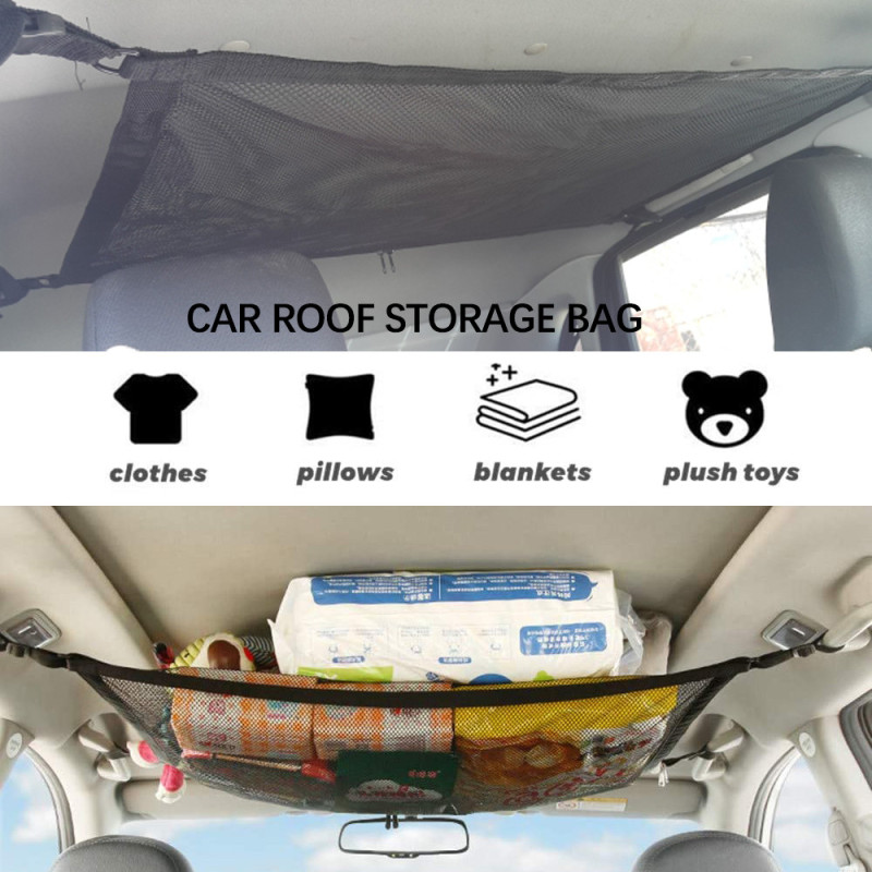 Car Ceiling Mesh Storage Bag Simple Breathable Mesh Zipper Storage Bag Adjustable Car Stowing Tidying Interior Accessories
Car Ceiling Mesh Storage Bag Simple Breathable Mesh Zipper Storage Bag Adjustable Car Stowing Tidying Interior Accessories