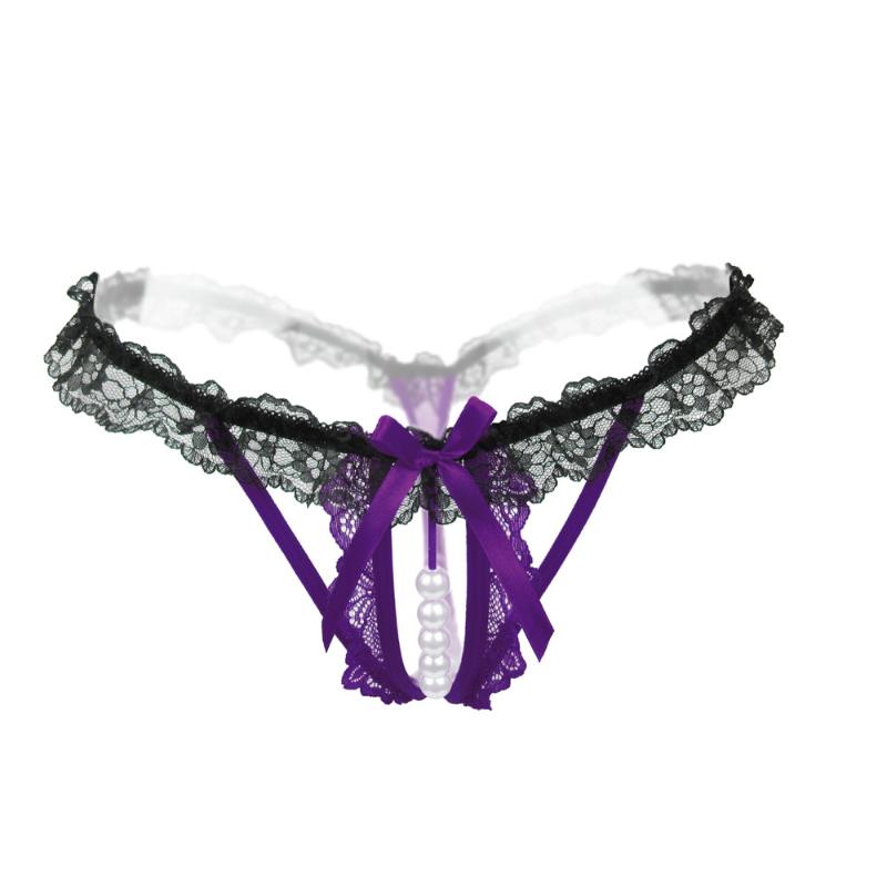 Open Croatch Beading Sexy Panties For Women G-String Erotic Underwear Ultra Thin Lingerie sous- erotiques Exotic Briefs, Black
Open Croatch Beading Sexy Panties For Women G-String Erotic Underwear Ultra Thin Lingerie sous- erotiques Exotic Briefs, Black
