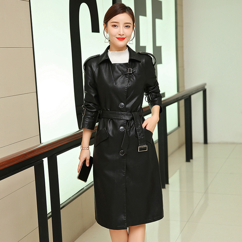 Faux Leather Long Jacket Women Fashion Motorcycle Jacket Solid Leather Coats Outerwear Tie Belt Puls Size, Black
Faux Leather Long Jacket Women Fashion Motorcycle Jacket Solid Leather Coats Outerwear Tie Belt Puls Size, Black