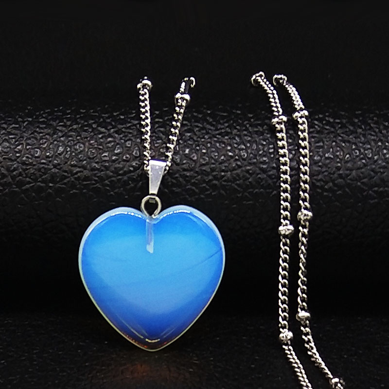 2020 Fashion Heart Moonstone Stainless Steel Necklace for Women Silver Color Necklace Chain Jewelry colgantes mujer moda NG29S04
2020 Fashion Heart Moonstone Stainless Steel Necklace for Women Silver Color Necklace Chain Jewelry colgantes mujer moda NG29S04