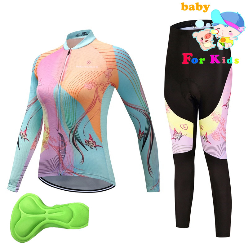 Children long sleeve cycling wear clothes bicycle Breathable cycling jersey pants set kids Quick Dry Girls clothing set, Long trousers
Children long sleeve cycling wear clothes bicycle Breathable cycling jersey pants set kids Quick Dry Girls clothing set, Long trousers