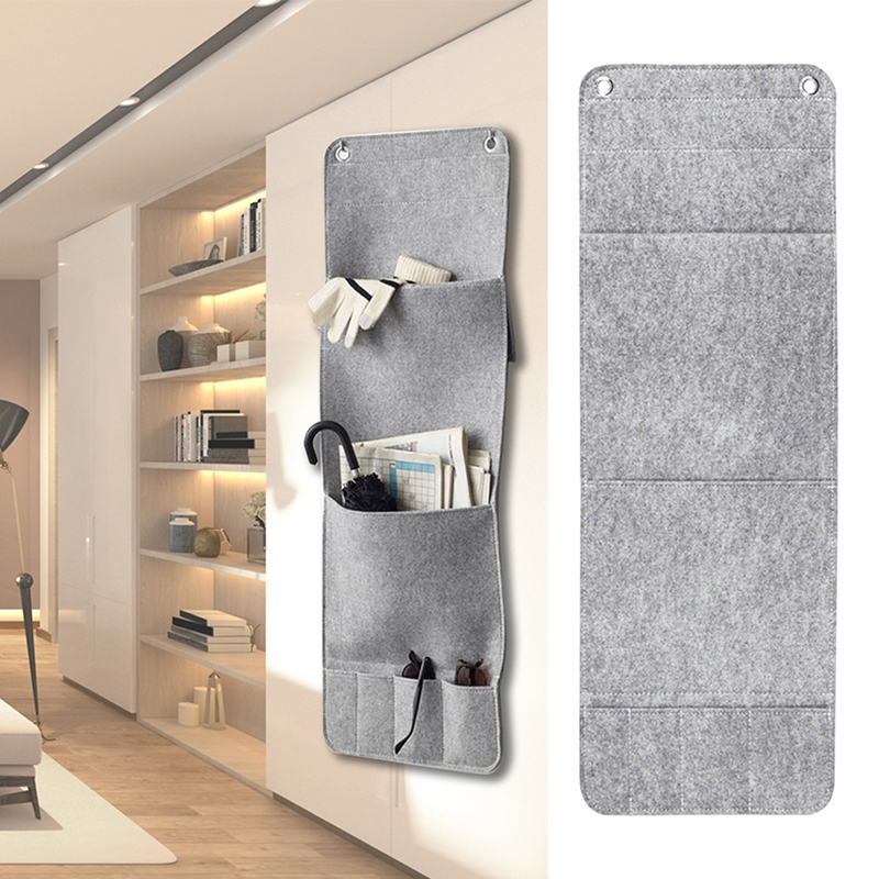 Gray Wall Hanging Style Felt Storage Hanging Bags 6 Pockets Wall Mounted Wardrobe Hang Bags Pouch Cosmetic Toys Organizer, Dark gray
Gray Wall Hanging Style Felt Storage Hanging Bags 6 Pockets Wall Mounted Wardrobe Hang Bags Pouch Cosmetic Toys Organizer, Dark gray
