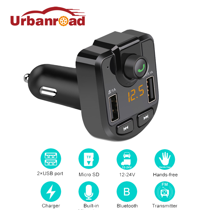 Urbanroad Auto Mp3 Player Wireless Hands-Free Bluetooth Fm Transmitter Modulator Car Kit Audio USB Charger With Voltage TF Card
Urbanroad Auto Mp3 Player Wireless Hands-Free Bluetooth Fm Transmitter Modulator Car Kit Audio USB Charger With Voltage TF Card