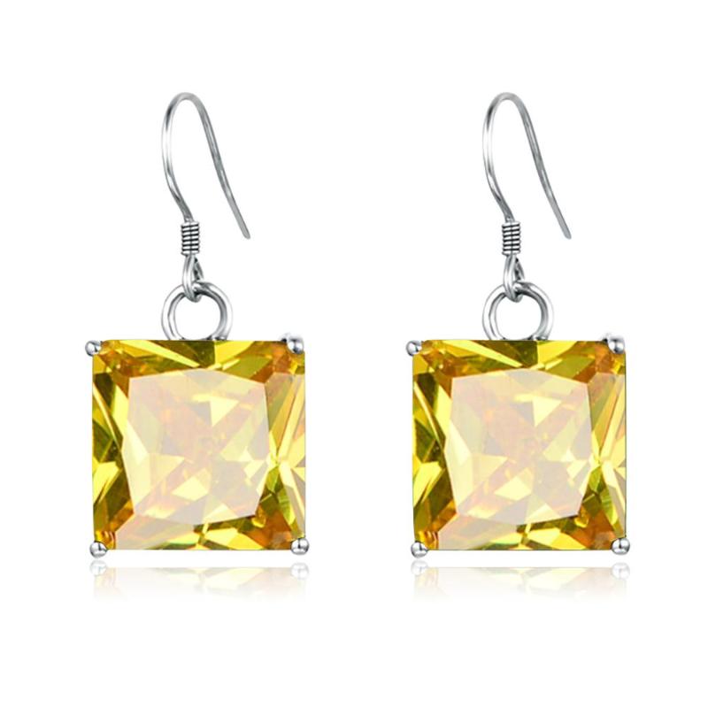 Szjinao Silver Earrings For Women Real 925 Sterling Silver Delicate Yellow Crystals Fine Jewelry Handmade Square Gemstone New
Szjinao Silver Earrings For Women Real 925 Sterling Silver Delicate Yellow Crystals Fine Jewelry Handmade Square Gemstone New
