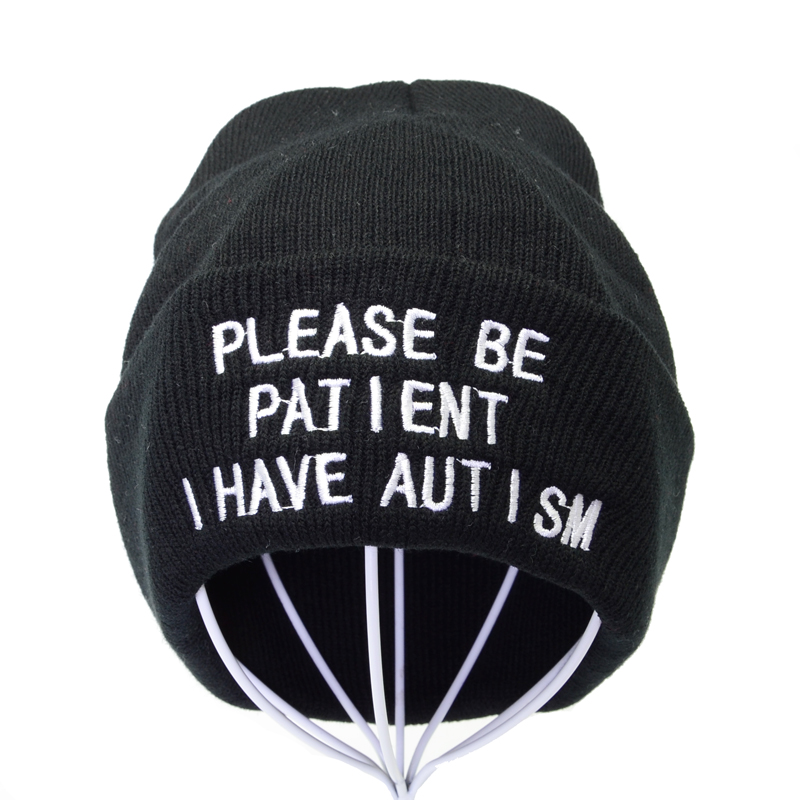 Please Be Patient I Have Autism letter embroidery Knitted hat Winter outdoors beanie cap winter hats for men women warm ski caps
Please Be Patient I Have Autism letter embroidery Knitted hat Winter outdoors beanie cap winter hats for men women warm ski caps