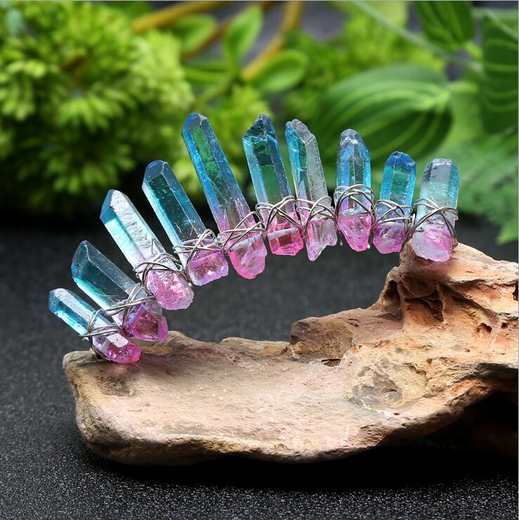 2020 Quartz Crystal Crown Natural Raw Matte Rainbow Stone Opal Angel Aura Gold Comb Bridal Princess Mermaid Hair Accessories
2020 Quartz Crystal Crown Natural Raw Matte Rainbow Stone Opal Angel Aura Gold Comb Bridal Princess Mermaid Hair Accessories