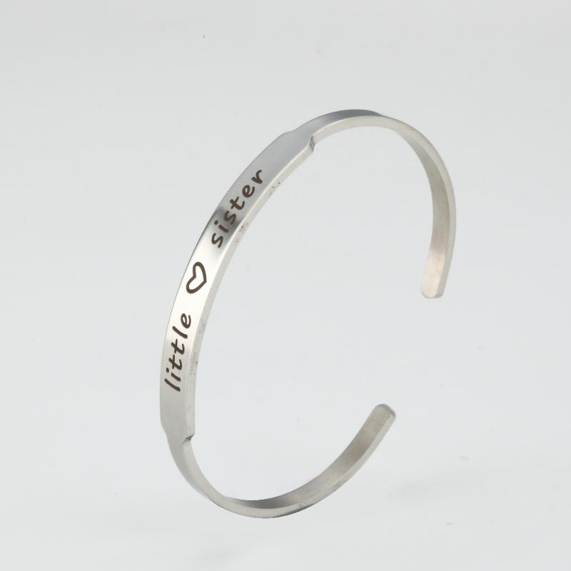 10PCS High Quality 6MM Jewelry Lettering little sister DIY Fashion Stainless Steel Bracelet Jewelry
10PCS High Quality 6MM Jewelry Lettering little sister DIY Fashion Stainless Steel Bracelet Jewelry
