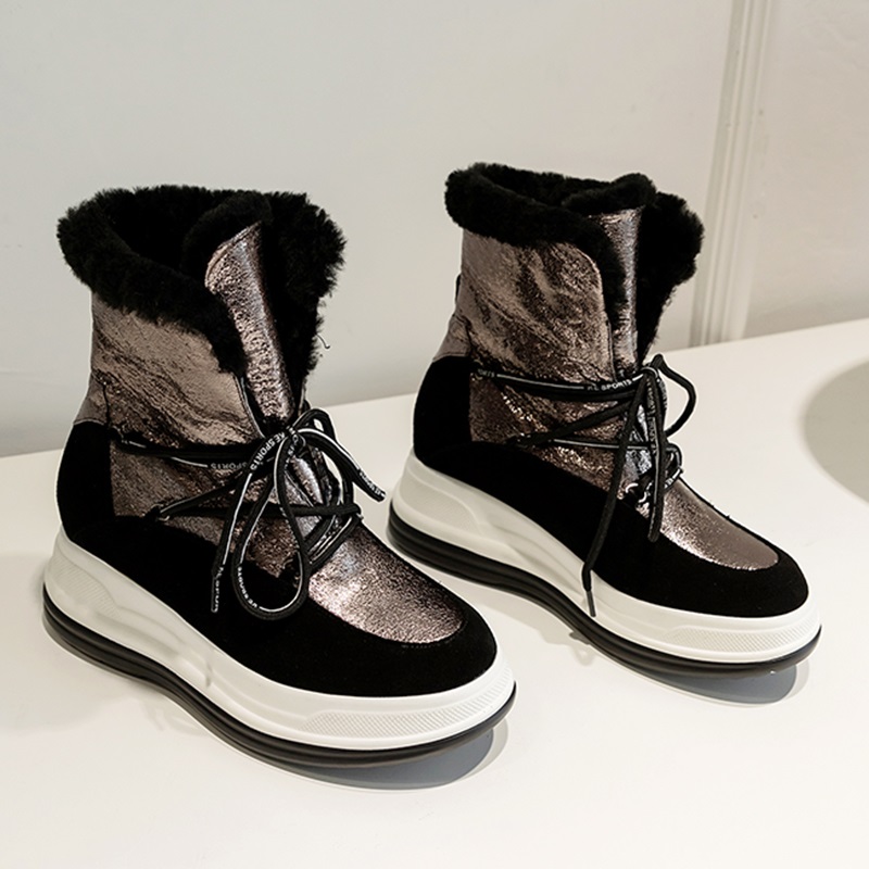 brand fashion high quality leather thick fur winter snow ankle boots for women warm plush flat round toe platform casual shoes, Black
brand fashion high quality leather thick fur winter snow ankle boots for women warm plush flat round toe platform casual shoes, Black