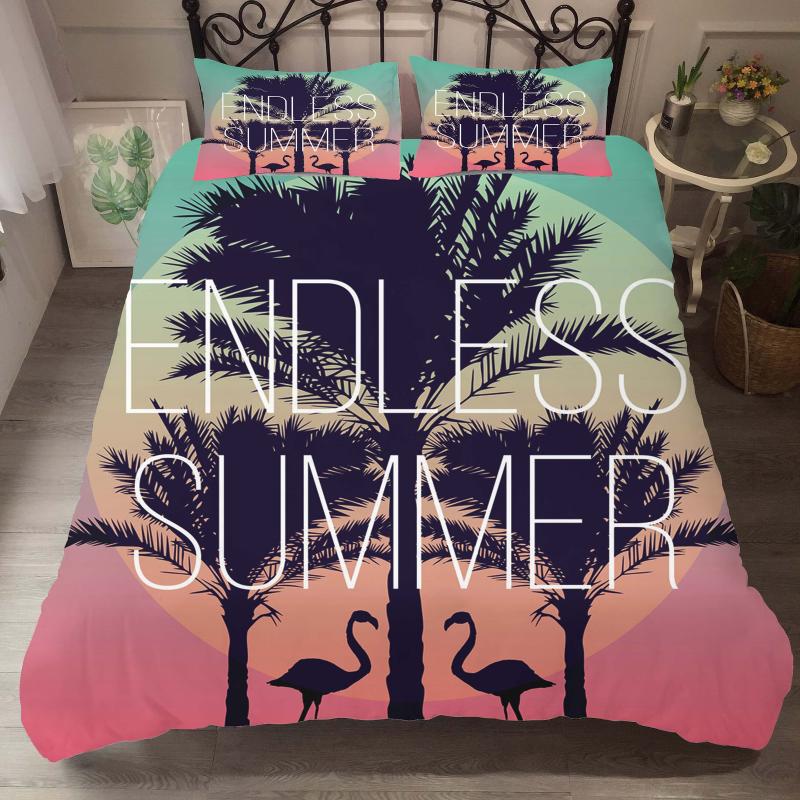 Bed Linen Home Textile Bedding Clothes Tropical Coconut Tree Printed for Adult with Pillowcases King Queen Sinlge Size 
Bed Linen Home Textile Bedding Clothes Tropical Coconut Tree Printed for Adult with Pillowcases King Queen Sinlge Size