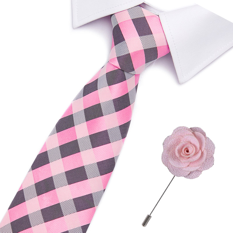 Men Pink necktie and brooch ties set for men polyester silk fashion tie bow tie gifts for clothing accessories
Men Pink necktie and brooch ties set for men polyester silk fashion tie bow tie gifts for clothing accessories