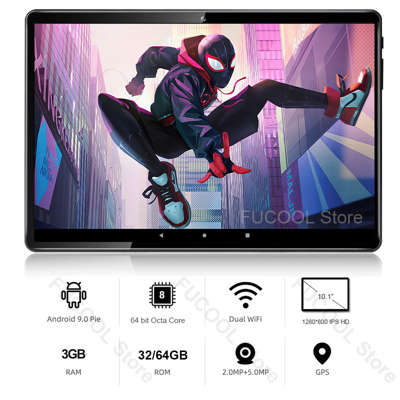 2020 Hot New Android 9.0 pie OS 10 inch tablet 3G 4G FDD LTE 3GB RAM 64GB ROM 8 Cores 1280x800 WiFi Bluetooth GPS Tablet+Gift, Black
2020 Hot New Android 9.0 pie OS 10 inch tablet 3G 4G FDD LTE 3GB RAM 64GB ROM 8 Cores 1280x800 WiFi Bluetooth GPS Tablet+Gift, Black