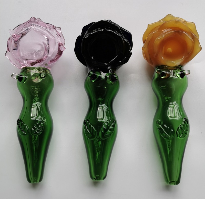 Beautiful Rose Shape Smoke Pipes 4.9 inch dry herb tobacco glass hand smoke dab rig glass pipe glass smoking pipe DHL
Beautiful Rose Shape Smoke Pipes 4.9 inch dry herb tobacco glass hand smoke dab rig glass pipe glass smoking pipe DHL