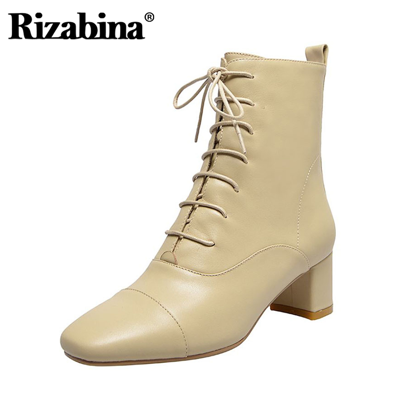 Rizabina Genuine Leather Women Ankle Boots Cross Strap Square Toe Shoes Thick Heel Winter Warm Boots Party Footwear Size 33-41, Black
Rizabina Genuine Leather Women Ankle Boots Cross Strap Square Toe Shoes Thick Heel Winter Warm Boots Party Footwear Size 33-41, Black