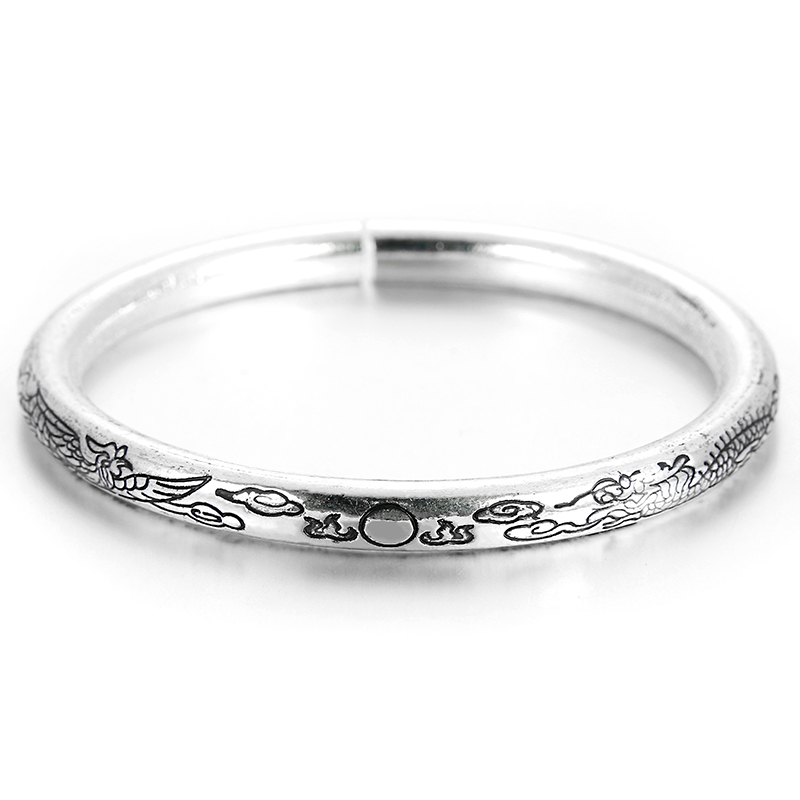 1pcs Silver Color Lotus Dragon and Phoenix Pattern Carve Bangle For Women Female Open Bangles & Bracelet Jewelry Gifts
1pcs Silver Color Lotus Dragon and Phoenix Pattern Carve Bangle For Women Female Open Bangles & Bracelet Jewelry Gifts