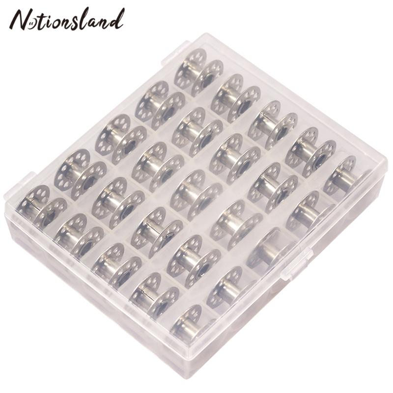 25Pcs/box Bobbins Sewing Machine Metal Bobbins Spool with a Plastic Storage Box Home Sewing Accessories Tools
25Pcs/box Bobbins Sewing Machine Metal Bobbins Spool with a Plastic Storage Box Home Sewing Accessories Tools