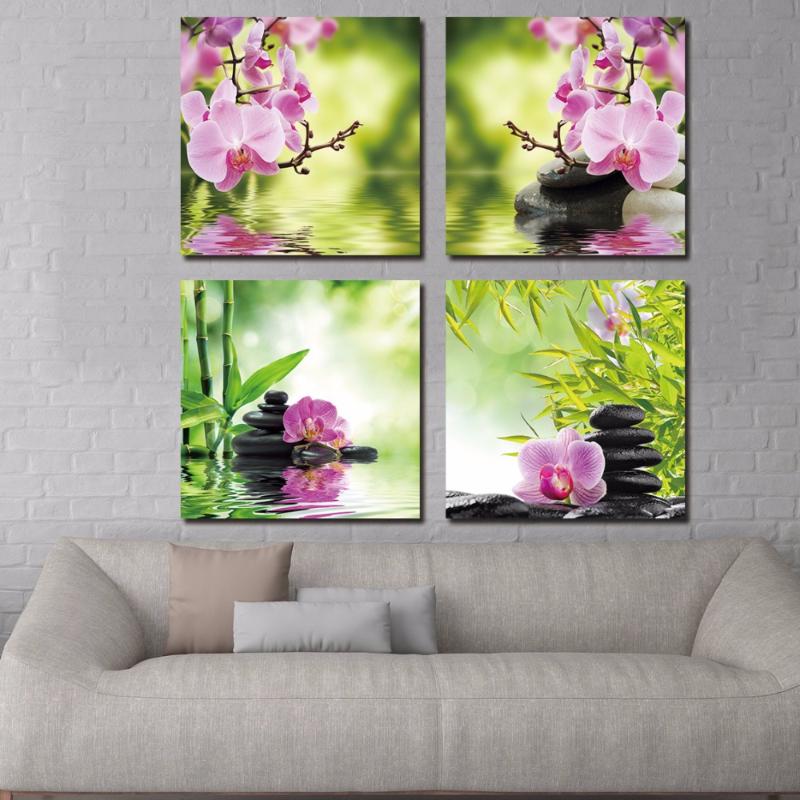 Art Canvas Painting Botanical Green Feng Shui Orchid Oil Painting On Canvas Quartz Crystal4 Panel Abstract Picture Home Decor
Art Canvas Painting Botanical Green Feng Shui Orchid Oil Painting On Canvas Quartz Crystal4 Panel Abstract Picture Home Decor