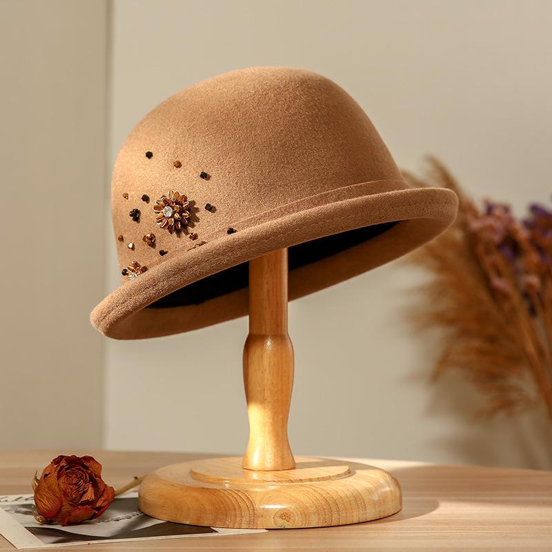 3.5cm short brim 100% Australia Wool Felt Hats Lady Top Grade Woolen Fedora Hat 56-58cm, Black
3.5cm short brim 100% Australia Wool Felt Hats Lady Top Grade Woolen Fedora Hat 56-58cm, Black