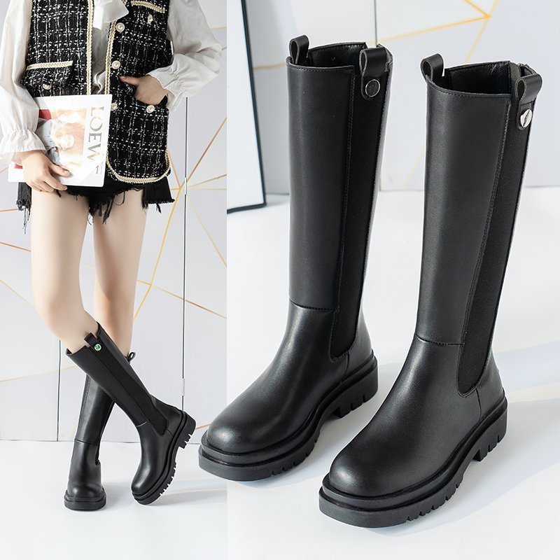 Ladies Boots Autumn And Winter All-match Casual Flat Zipper Style Easy To Put On Take Off High Warm, Black single layer
Ladies Boots Autumn And Winter All-match Casual Flat Zipper Style Easy To Put On Take Off High Warm, Black single layer