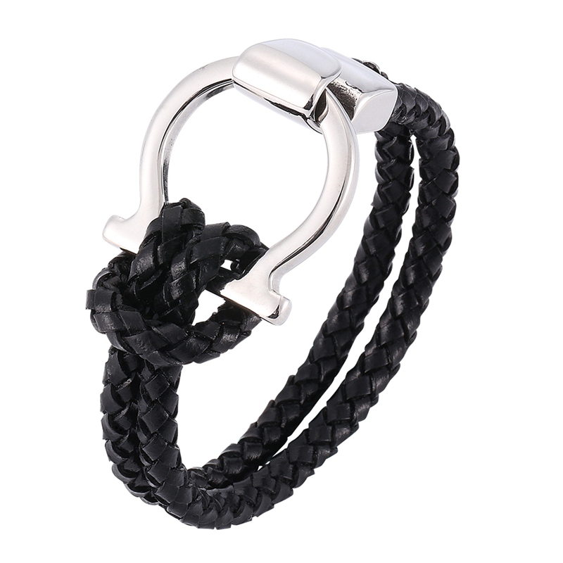 Fashion Men Women Jewelry Leather Bracelet Rope Chain Unique Stainless Steel Buckle Charm Bracelet Wrist band Gifts BB797
Fashion Men Women Jewelry Leather Bracelet Rope Chain Unique Stainless Steel Buckle Charm Bracelet Wrist band Gifts BB797