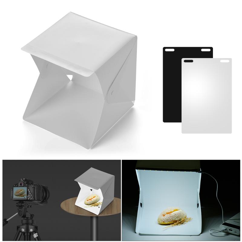 Portable DIY LED Studio Light Box 6000K Mini Foldable Photography Tent Black White Backgrounds USB for Still Life Photography
Portable DIY LED Studio Light Box 6000K Mini Foldable Photography Tent Black White Backgrounds USB for Still Life Photography