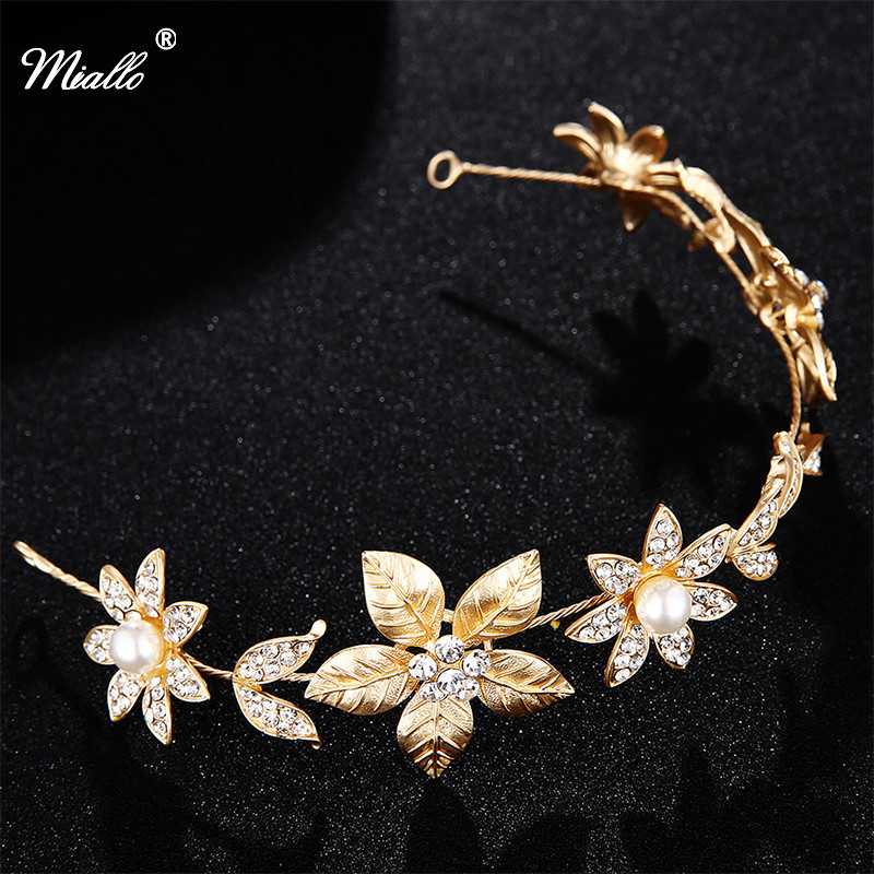 Miallo Baroque Style Bridal Tiaras Leaf Pearl Flower Rhinestone Wedding Hair Accessories Headband Crown Jewelry
Miallo Baroque Style Bridal Tiaras Leaf Pearl Flower Rhinestone Wedding Hair Accessories Headband Crown Jewelry