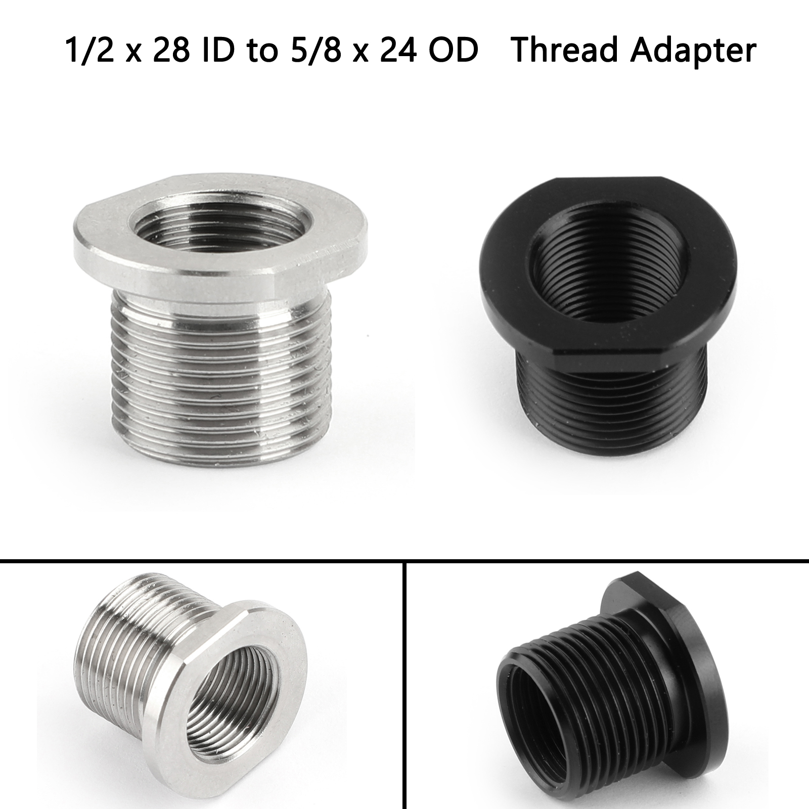 Areyourshop 1pc 5/8-24 Male to 1/2-28 Female Thread Adapter Suppressor Accessories Parts
Areyourshop 1pc 5/8-24 Male to 1/2-28 Female Thread Adapter Suppressor Accessories Parts