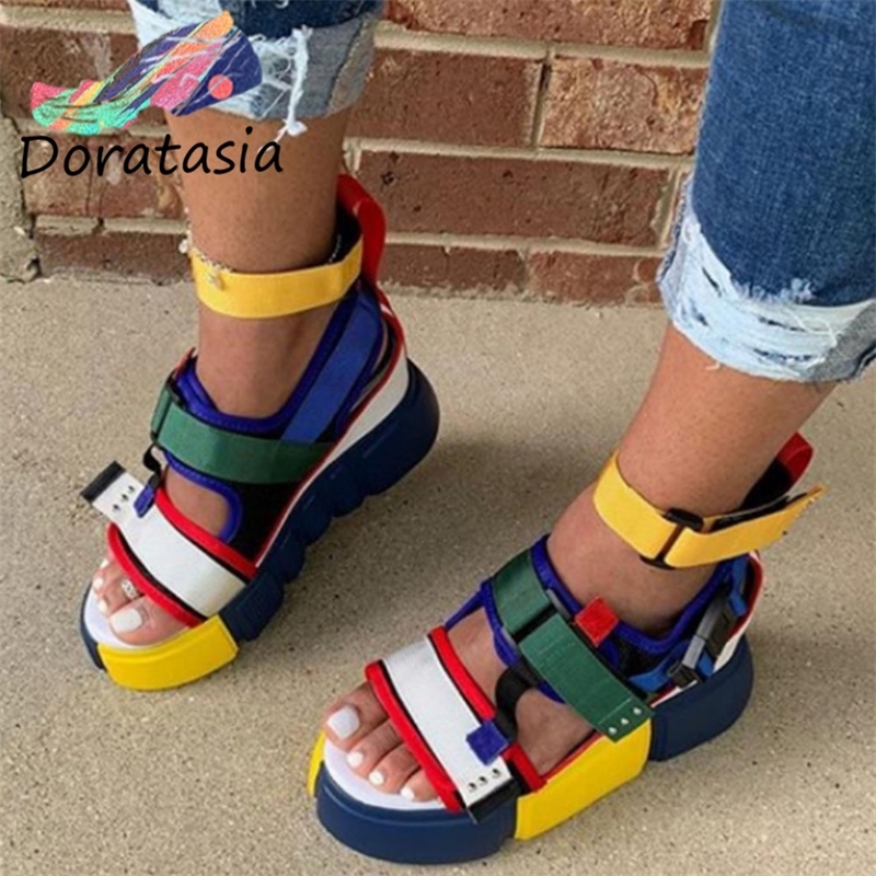 DORATASIA Big Size 44 Fashion Lady Velcro Platform Casual Thread Sandals Open Toe Buckle Sandals Women 2020 Summer Shoes Woman Y200620, Blue
DORATASIA Big Size 44 Fashion Lady Velcro Platform Casual Thread Sandals Open Toe Buckle Sandals Women 2020 Summer Shoes Woman Y200620, Blue