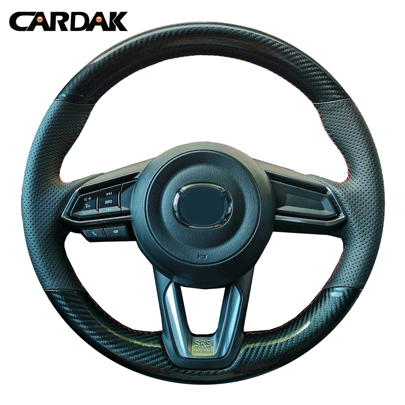 Black Leather Carbon fiber leather Car Steering Wheel Cover For Mazda CX-3 CX3 CX-5 CX5 2017 2018 Mazda 6 CX-9
Black Leather Carbon fiber leather Car Steering Wheel Cover For Mazda CX-3 CX3 CX-5 CX5 2017 2018 Mazda 6 CX-9
