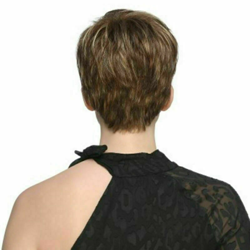 Stylish Ladies Vogue Ombre Blonde Mix Short Wigs Wavy Curly Hair Daily Party