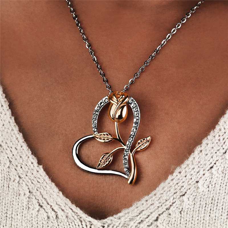 Luokey Vintage Heart Rose Flower Necklace For Women Long Charm Statement Crystal Pendant Necklace Choker Boho Jewelry Collares
Luokey Vintage Heart Rose Flower Necklace For Women Long Charm Statement Crystal Pendant Necklace Choker Boho Jewelry Collares