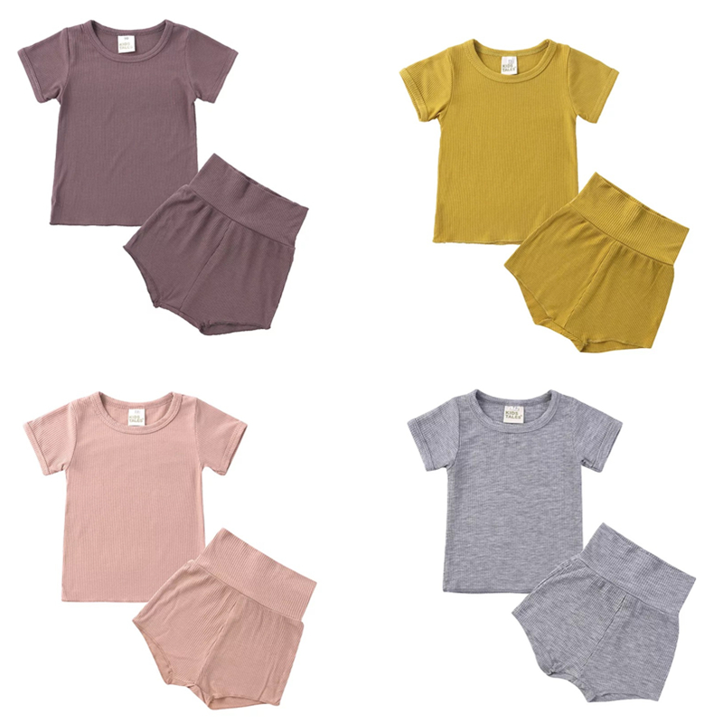 KT INS Baby Kids Little Girls Boys Ribbed Cotton Suits Short Sleeve Tops + Shorts 2Pieces Summer Children Girls Clothing Sets Child Suits
KT INS Baby Kids Little Girls Boys Ribbed Cotton Suits Short Sleeve Tops + Shorts 2Pieces Summer Children Girls Clothing Sets Child Suits