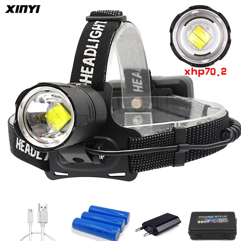 90000LM Powerful XHP70.2/XHP50 Led headlamp Headlight 3Mode Zoom head lamp torch Lantern for outdoor Fishing Camping
90000LM Powerful XHP70.2/XHP50 Led headlamp Headlight 3Mode Zoom head lamp torch Lantern for outdoor Fishing Camping