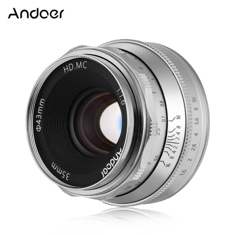 Andoer 35mm F1.6 MF Lens Large Aperture Film Mirrorless Camera Len E-Mount Len for Sony APS-C Frame ILDC Camera A6100 5100 A77II
Andoer 35mm F1.6 MF Lens Large Aperture Film Mirrorless Camera Len E-Mount Len for Sony APS-C Frame ILDC Camera A6100 5100 A77II
