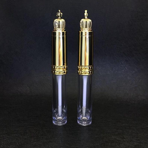 100pcs 8ml Lipstick Container With Crown Lid Transparent Lip Gloss Tube Lip Balm Bottle Cosmetic Tube