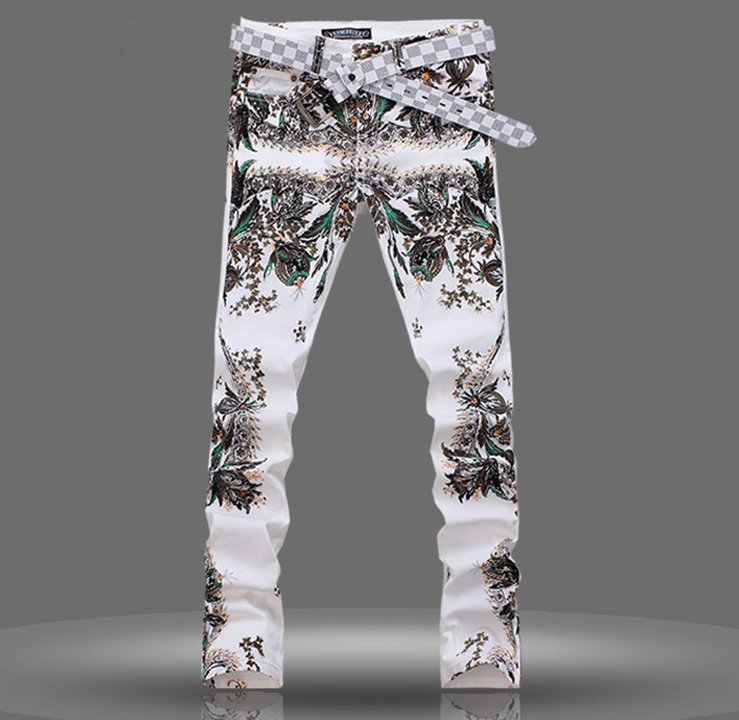 3D Men's Flower Printed Jeans Male Coloured drawing Paiting Pants Fashion White Skinny Stretch Cotton Denim High Quality, Blue
3D Men's Flower Printed Jeans Male Coloured drawing Paiting Pants Fashion White Skinny Stretch Cotton Denim High Quality, Blue