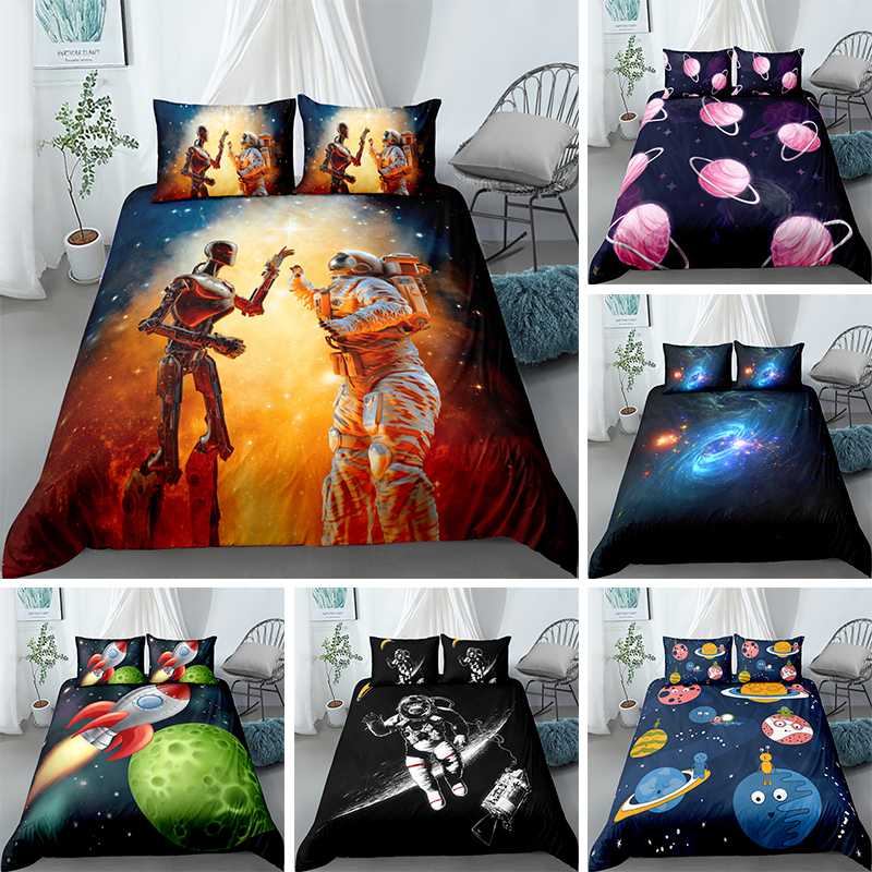 Bedding Sets 3PCS/Set Comforter 3D Traveling Into Space Quilt Cover And Pillowcases Queen/King Size Set, Bs3494
Bedding Sets 3PCS/Set Comforter 3D Traveling Into Space Quilt Cover And Pillowcases Queen/King Size Set, Bs3494