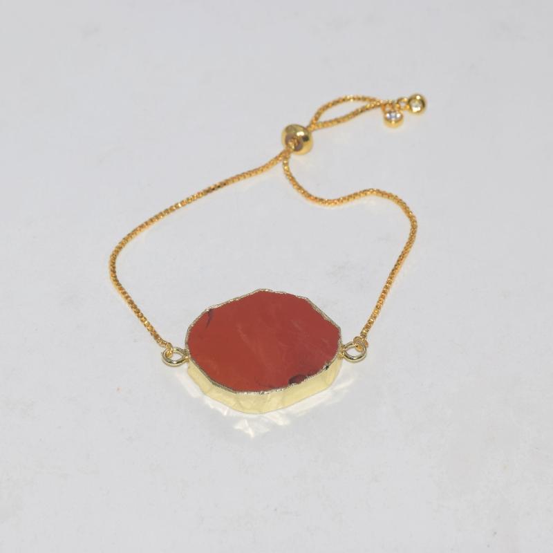 Fashion Jewelry Natural Slice Blood Stone Pendant Adjustable Bracelet Femme 2020 Red gem stone slab chain bracelet for women
Fashion Jewelry Natural Slice Blood Stone Pendant Adjustable Bracelet Femme 2020 Red gem stone slab chain bracelet for women