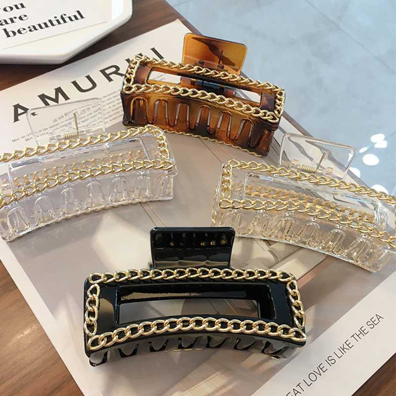 1Pcs Metal Chain Hair Solid Color Geometric Hairpin Square Hollow Acetate Hair Clamps Banana Grips Accessories
1Pcs Metal Chain Hair Solid Color Geometric Hairpin Square Hollow Acetate Hair Clamps Banana Grips Accessories
