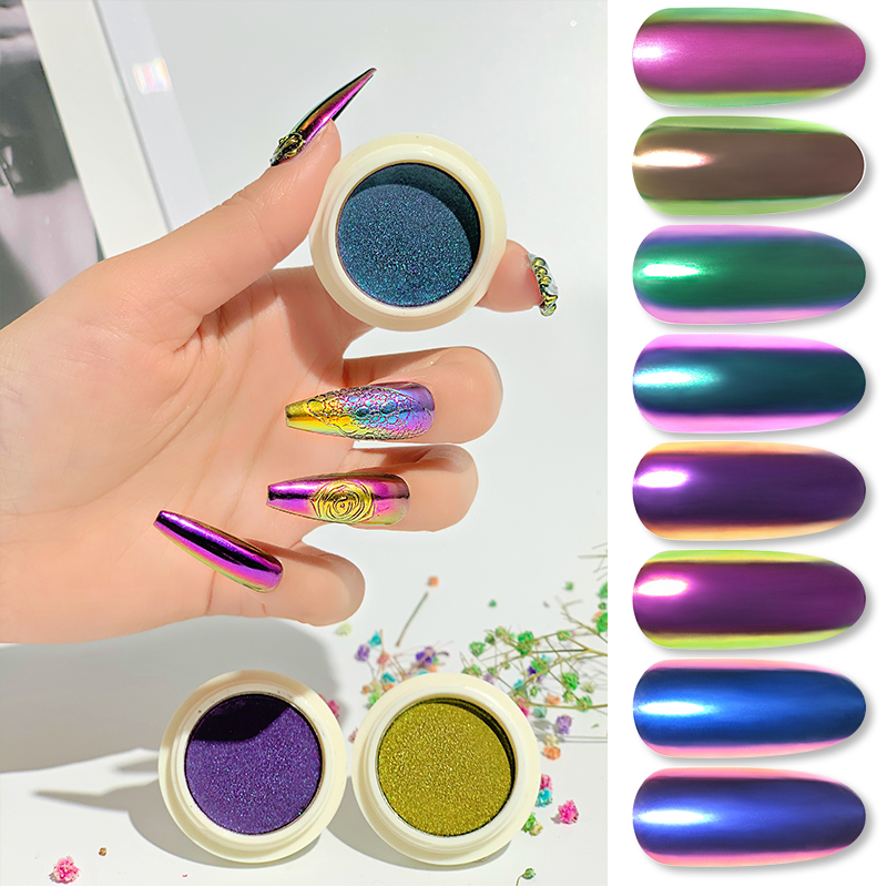 Bubble Solid Nail Mirror Glitter Powder Chameleon Metallic Effect Nail Art Chorme Pigment Dust Decoration DIY Accessories
Bubble Solid Nail Mirror Glitter Powder Chameleon Metallic Effect Nail Art Chorme Pigment Dust Decoration DIY Accessories