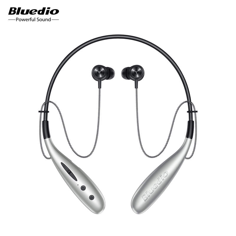 

Bluedio Hn+ in ear bluetooth earphone wireless headset magnet control steps counting 13mm drive SD card slot mic earpiece earbud