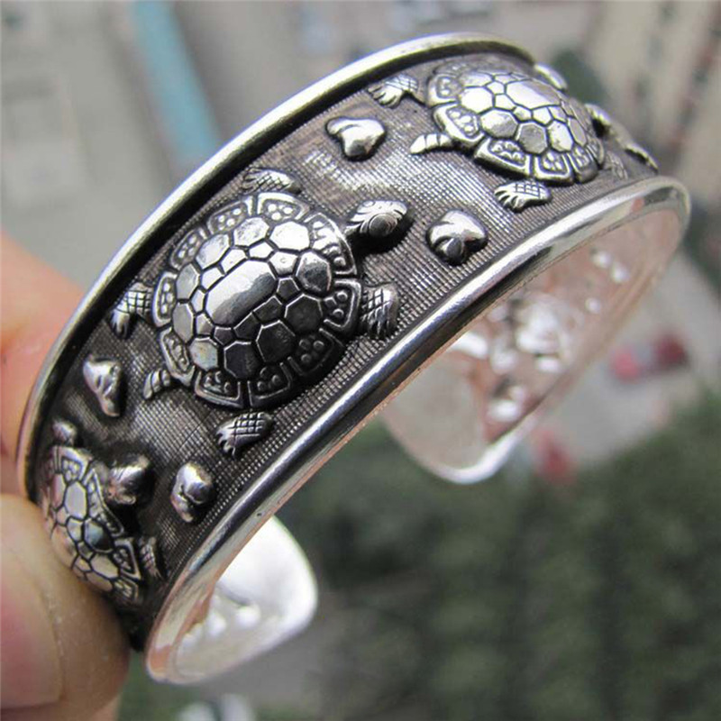 Antique Silver Plated Tibetan Turtle Shaped Bracelets Women Bangle Hot Sale Adjustable Jewelry
Antique Silver Plated Tibetan Turtle Shaped Bracelets Women Bangle Hot Sale Adjustable Jewelry